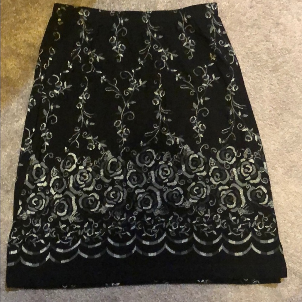 Black/gray/white dress skirt